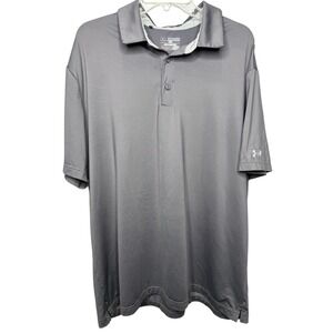 Under Armour HeatGear Men's 2XL‎ Gray Loose Fit Short Sleeve Polo Shirt Golf